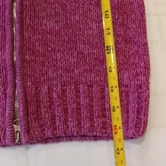 Roots Girl Double Zippered Purple Sweater Size 10 - Picture 2 of 10